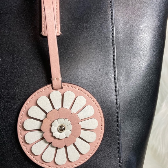 EUC 💕 Kate Spade New York Rosa Daisy Black and Pink Tote Bag - Picture 3 of 8